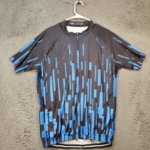 Coconut Cycling Jersey Shirt Mens 2XL Geometric Full Zip Polyester Bike